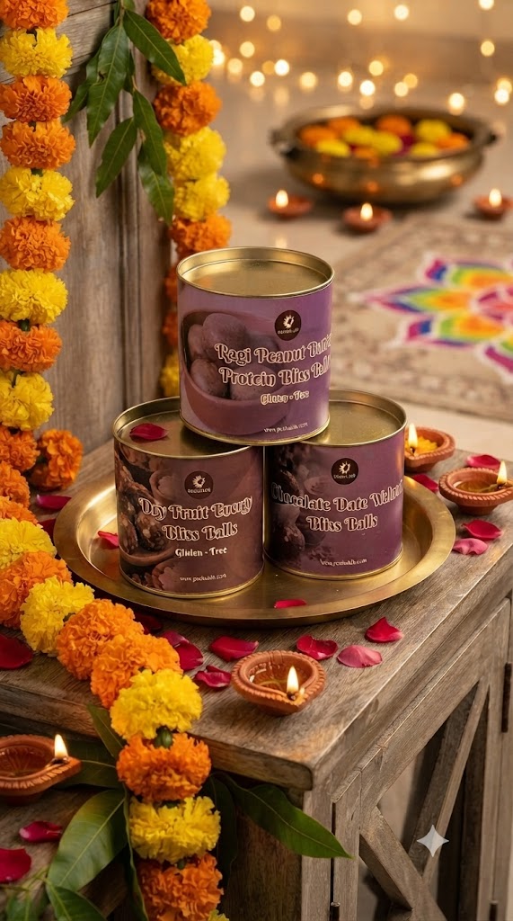 Assorted Bliss Balls Diwali Gift Hamper (mini) gluten-free